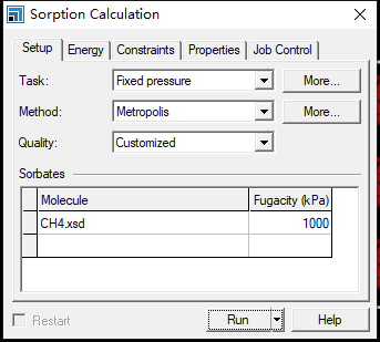 利用MS模拟天然气（甲烷）在多孔介质中的吸附的图20